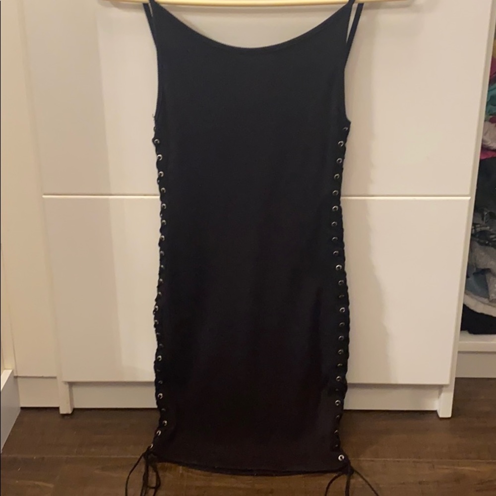 Black mini dress